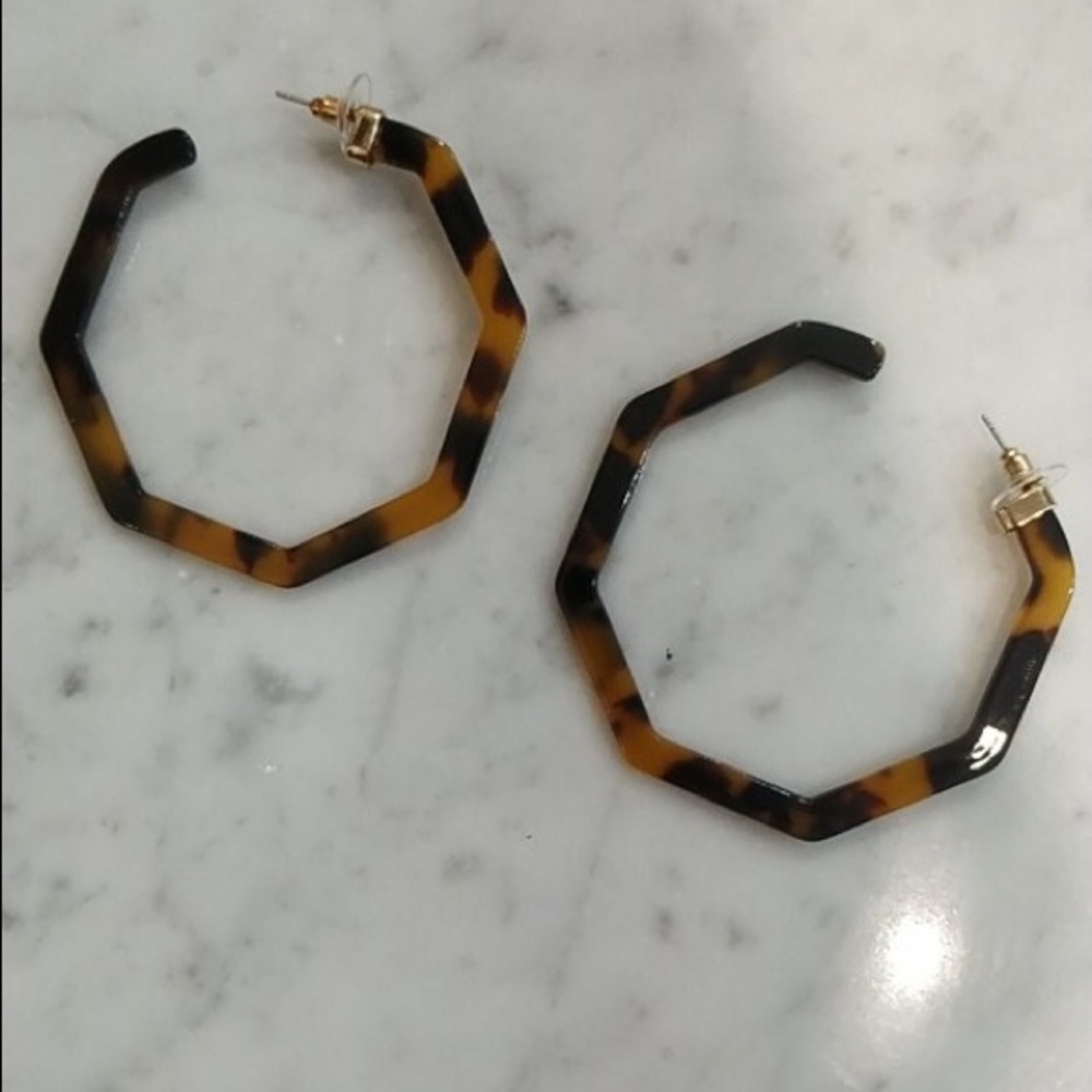 Leopard hoop earrings